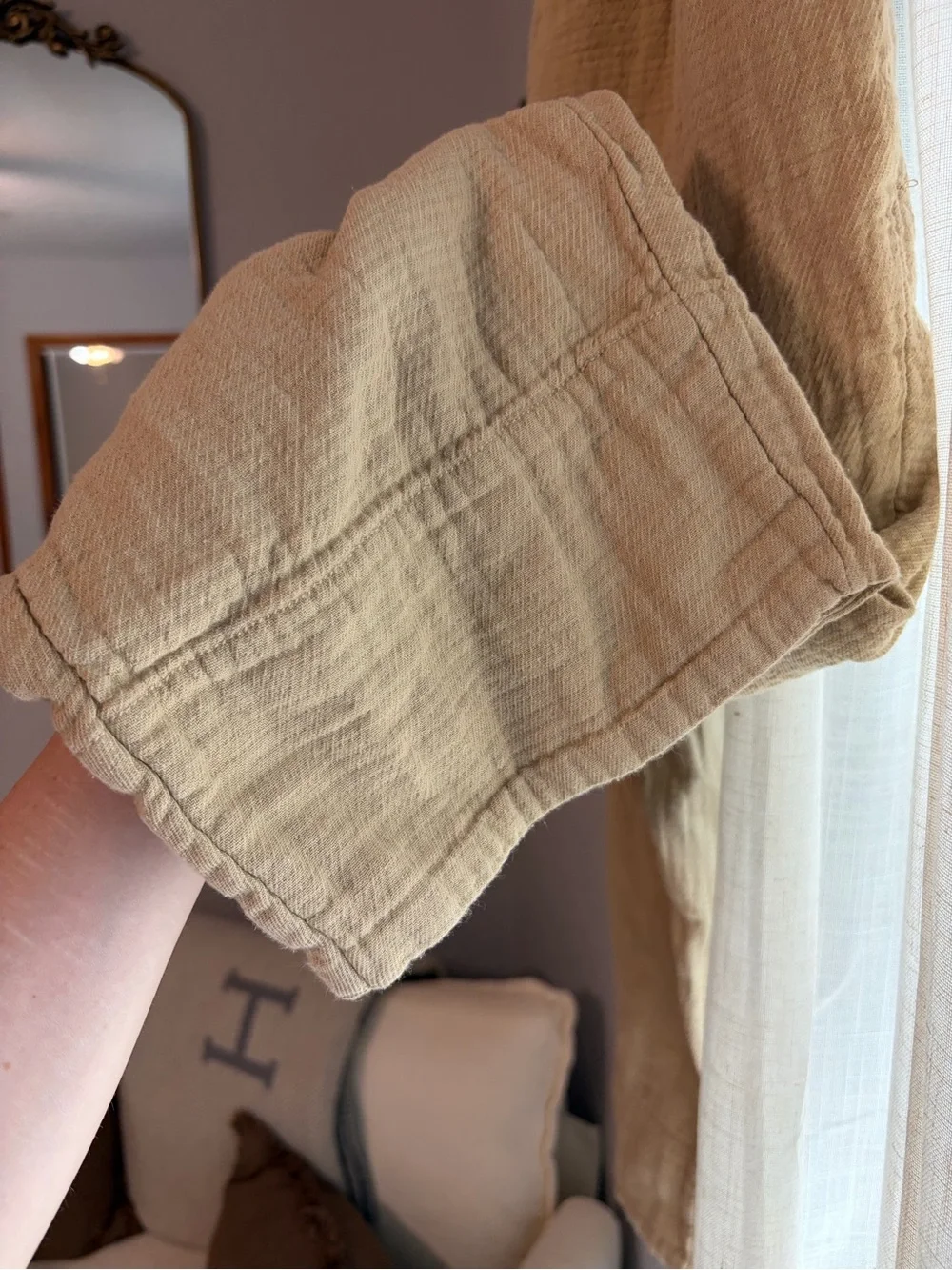 Free People Light Brown Casual Drawstring Women’s Pants
